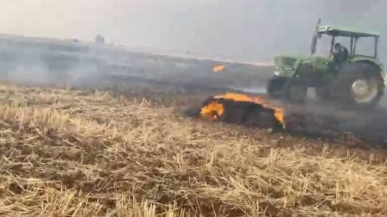 حريق مهول في حقل فلاحي بإقليم خريبكة.