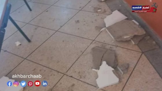 إصابة خطيرة لتلميذة بثانوية حاسي بركان إثر انهيار سقف قسم دراسي.