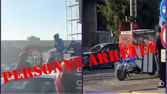 العناصر الأمنية بمنطقة أمن الرحمة توقف شخصا للاشتباه في تورطه في السياقة في ممر ممنوع ونقل الركاب بدون رخصة وعدم الامتثال وتعريض سلامة موظفي الشرطة للخطر.