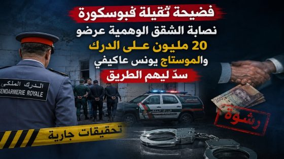 بوسكورة.. تفكيك شبكة للنصب باسم مسؤولين نافذين وإحباط محاولة رشوة لعناصر الدرك.