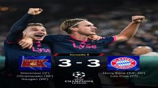 فيكينغ النرويجي ينتزع تعادلاً تاريخياً 3-3 ضد بايرن ميونخ الألماني بعد طرد أوليسيه