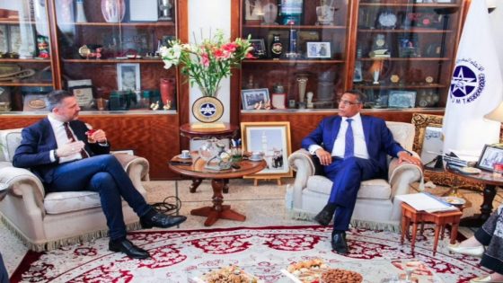 زعيم الاتحاد المغربي للشغل يستقبل الامين العام للاتحاد الأوروبي للنقابات C.E.S ، المرشح لمنصب الأمين العام للاتحاد الدولي للنقابات C.S.I