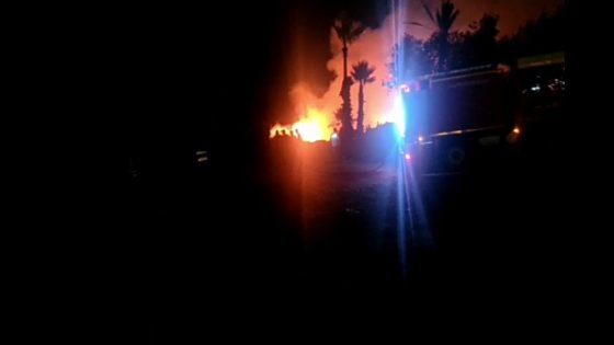 حريق بحي الرياض أرقى الاحياء بالعاصمة الرباط