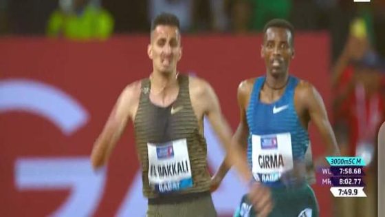 العداء المغربي سفيان البقالي يفوز بالرتبة الاولى في سباق 3000 متر موانع
