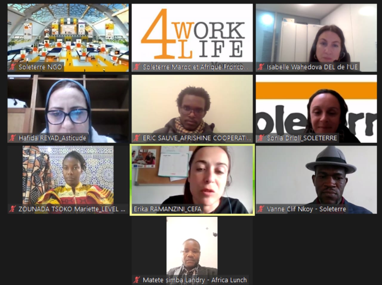 منظمة صوليتير تقدم المقاولات الناشئة المستفيدة من مشروع “WORK4LIFE”