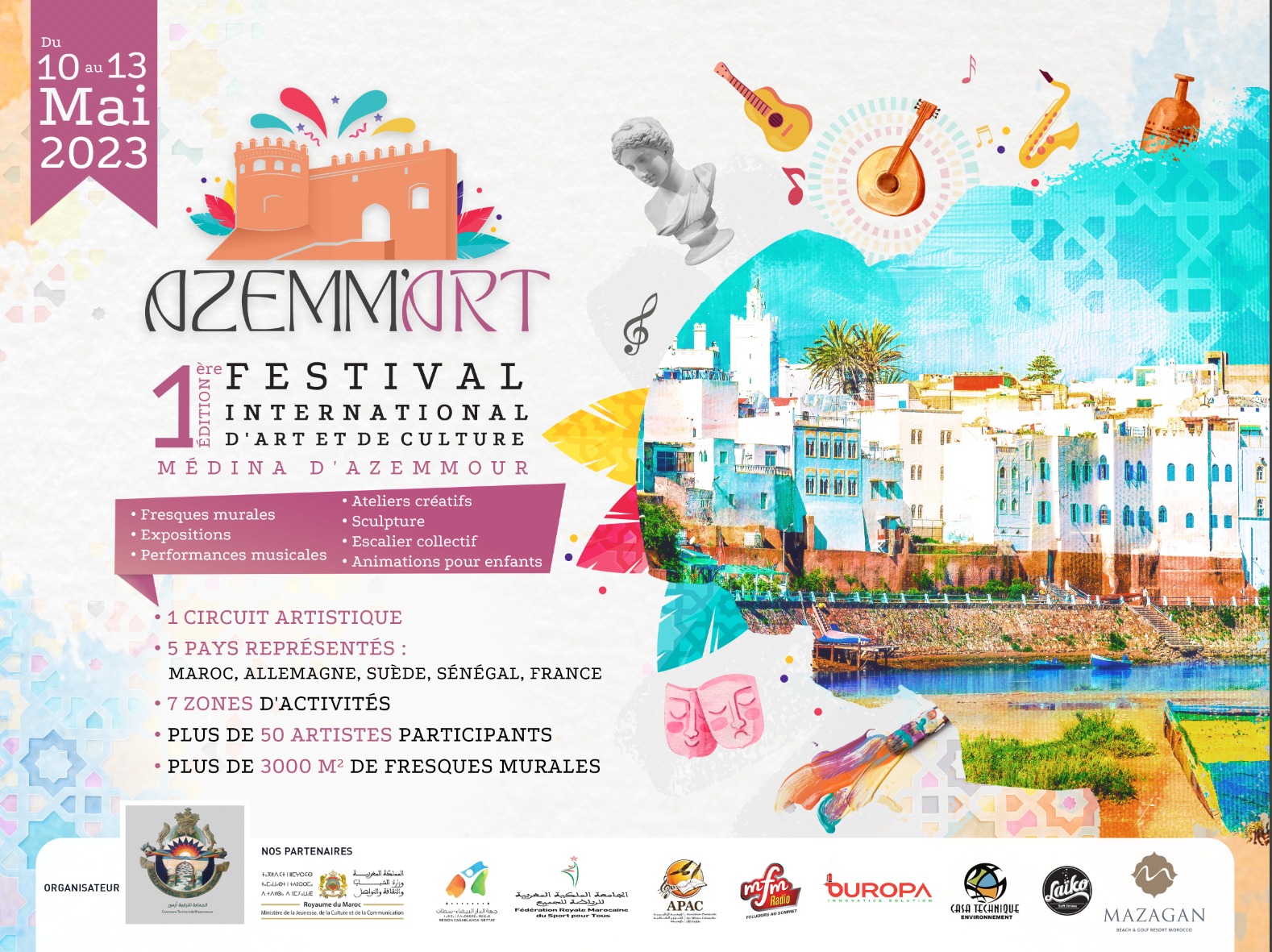 ازمور على موعد مع الدورة الأولى من المهرجان الدولي  AZEMM’ART للفنون التشكيلية