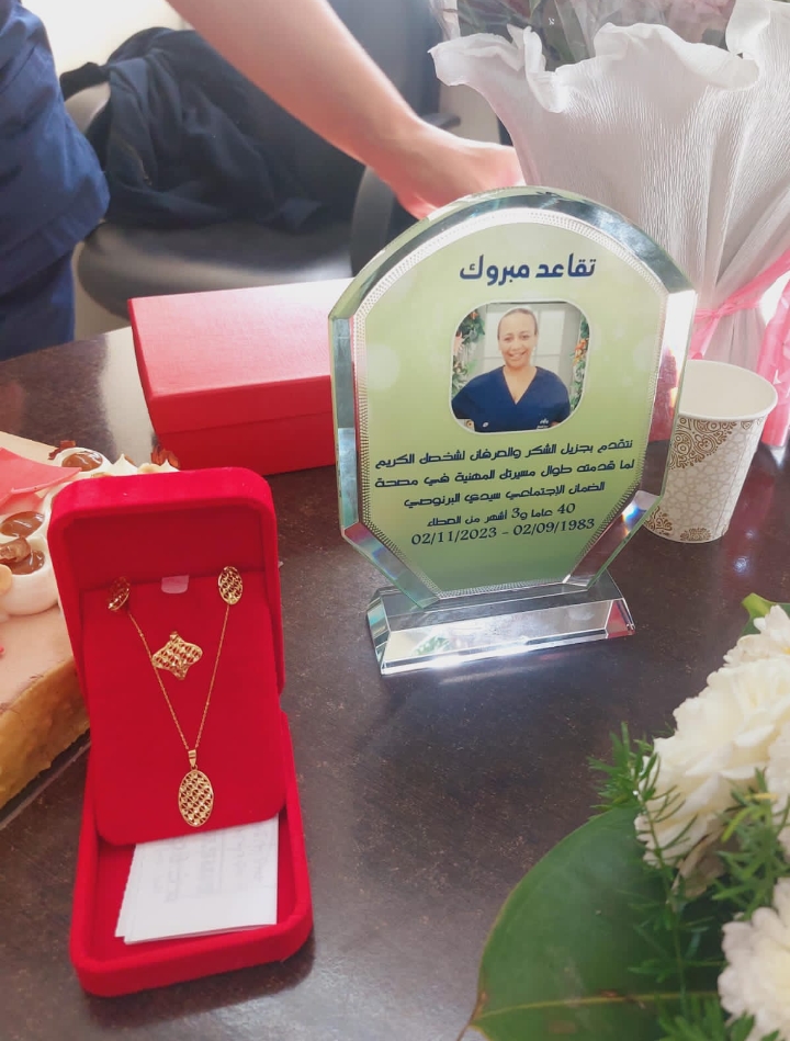 مصحة الضمان الاجتماعي بسيدي البرنوصي تحتفي بالممرضة البشوشة أمينة بودي