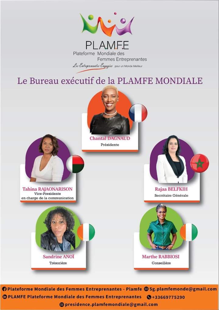 La Plateforme Mondiale des Femmes Entreprenantes (PLAMFE) : Un Nouveau Chapitre Sous la Direction de Rajaa Belfkih.